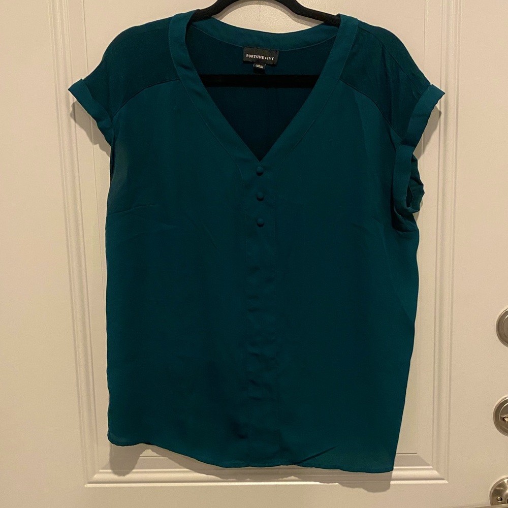 Emerald green blouse